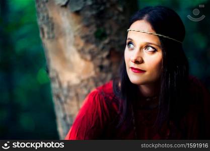 Portrait of hippie girl