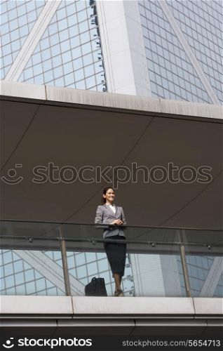 Portrait Of Hispanic Businesswoman Outside Office