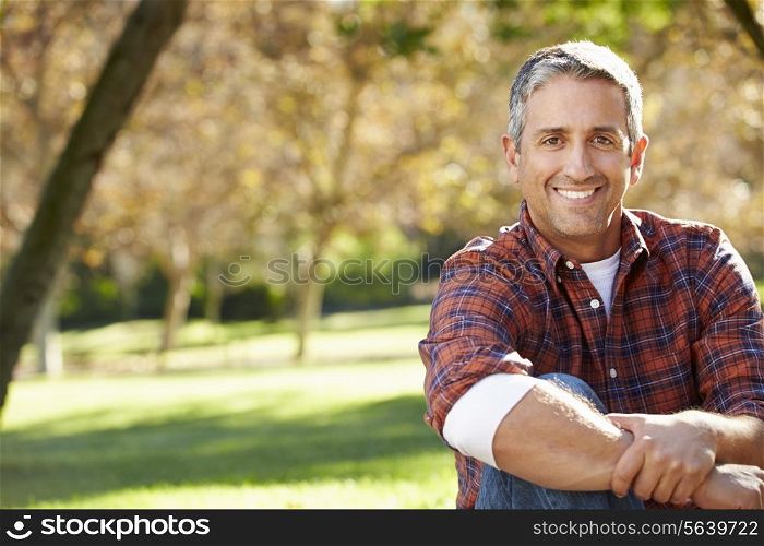 Portrait Of Hispanic Man In Countryside