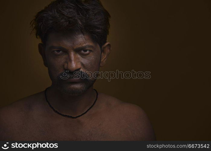 Portrait of Indian rural farmer