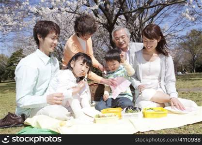 Portrait of Japanese family