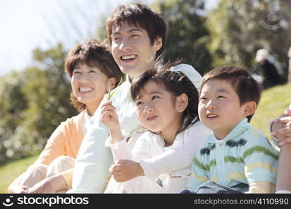 Portrait of Japanese family