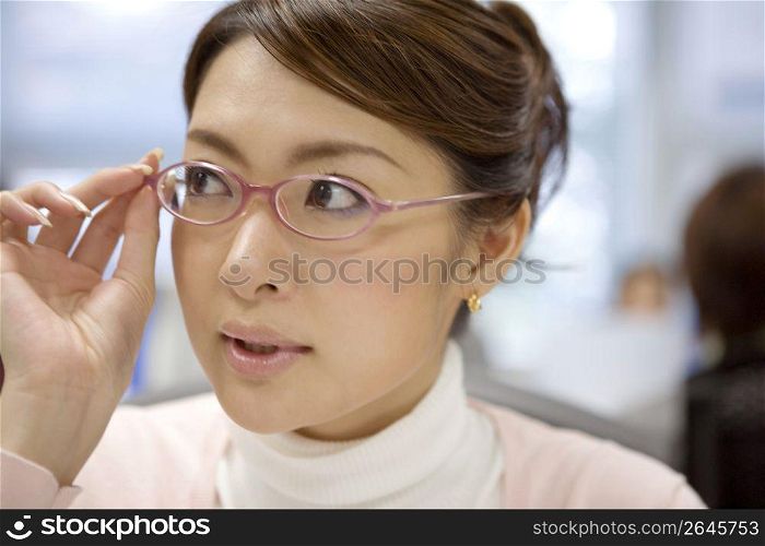 Portrait of Japanese office lady
