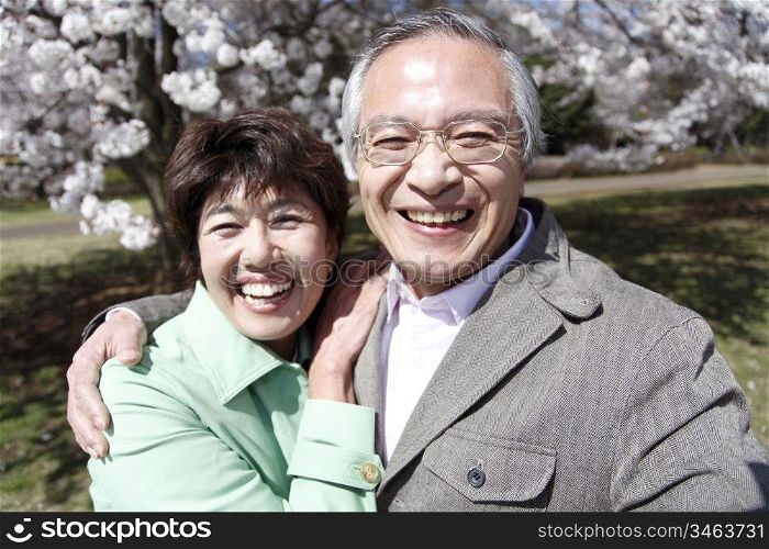 Portrait of Japanese senior couple