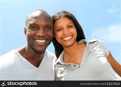 Portrait of joyful couple