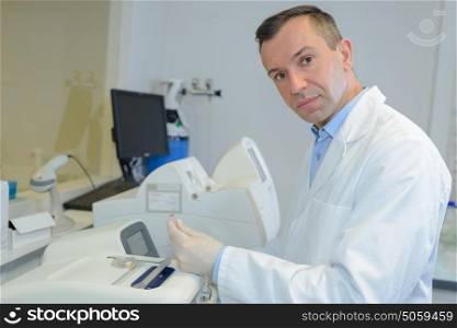Portrait of lab technician at work