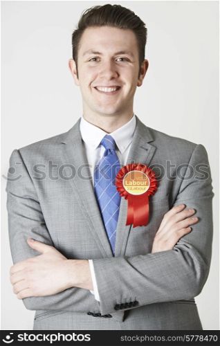Portrait Of Labour Politician Against White Background