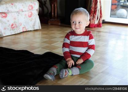 Portrait of little baby boy indoor