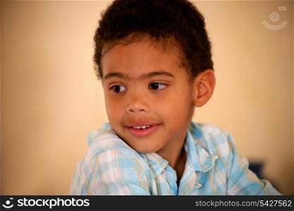 Portrait of little black boy