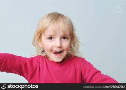 Portrait of lovely blond little girl
