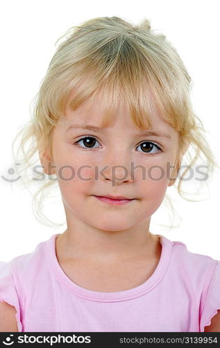 Portrait of lovely blond little girl