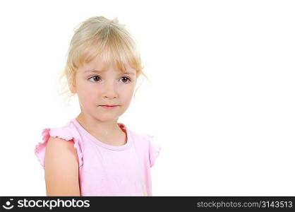 Portrait of lovely blond little girl