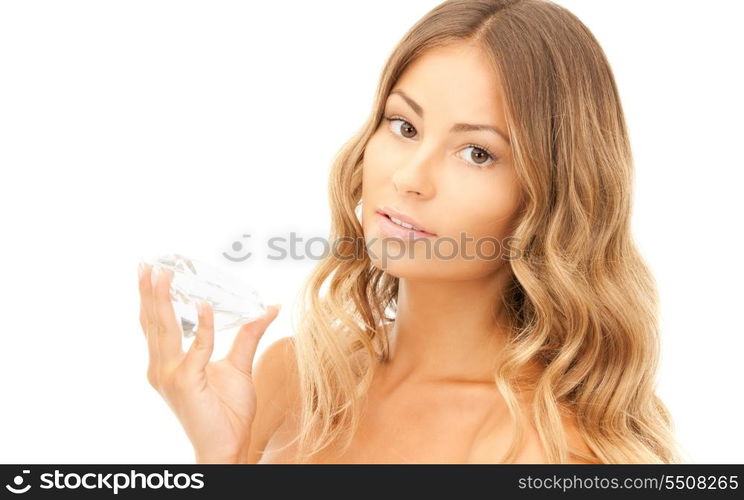 portrait of lovely woman with big diamond&#xA;