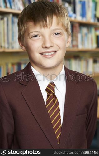 Portrait Of Male Elementary School Pupil In Uniform