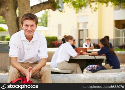 Portrait Of Male High School Student Wearing Uniform