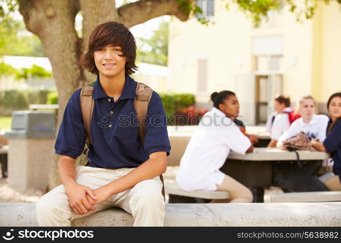 Portrait Of Male High School Student Wearing Uniform