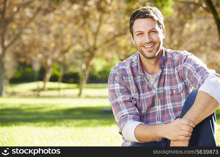 Portrait Of Man In Countryside