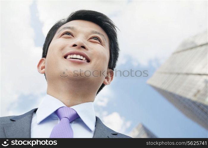 Portrait of Man Looking Up