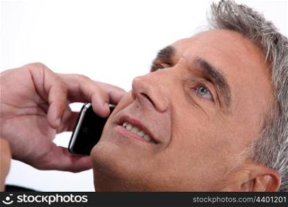 Portrait of man on the phone