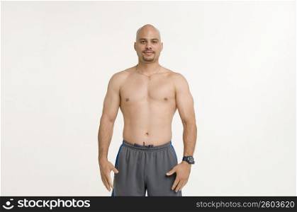 Portrait of man with athletic build