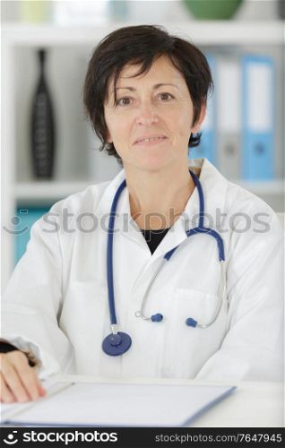 portrait of mature female doctor