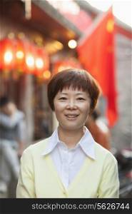 Portrait Of Mature Woman In Houhai, Beijing