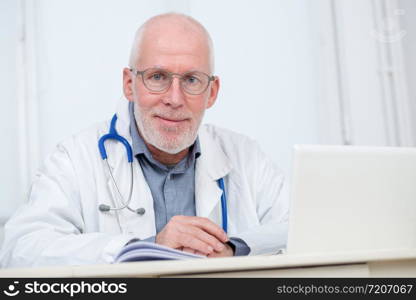 portrait of medical doctor with a stethoscope