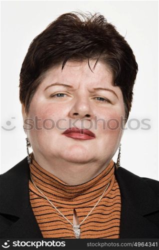 Portrait of mid adult Caucasian woman