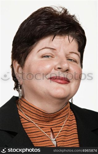 Portrait of mid adult Caucasian woman