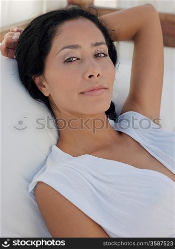 Portrait of mid-adult relaxed woman
