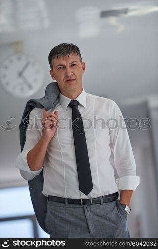 portrait of middle aged business man at modern office space indoors