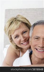 Portrait of middle-aged couple smiling