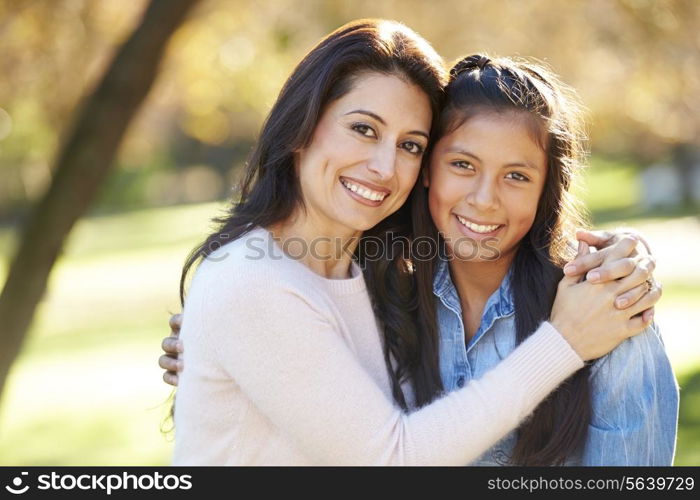 Portrait Of Mother And Daughter In Countryside