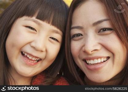 Portrait of Mother and Daughter in Park
