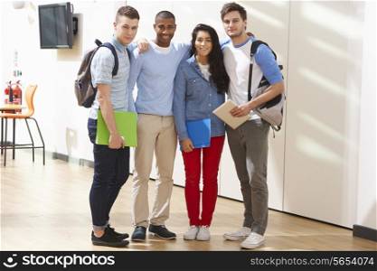 Portrait Of Multi-Ethnic Group Of Students In Classroom
