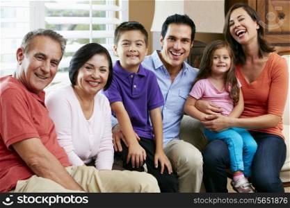 Portrait Of Multi Generation Family