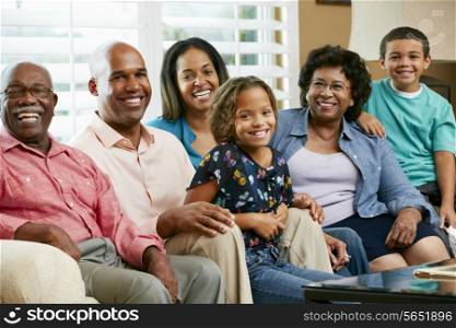 Portrait Of Multi Generation Family