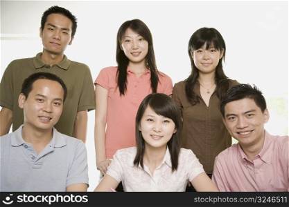 Portrait of office workers smiling