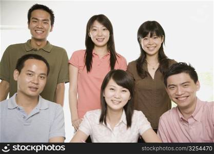 Portrait of office workers smiling