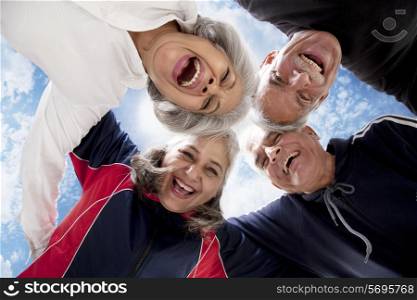Portrait of old people enjoying