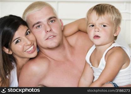 Portrait of parents and their son