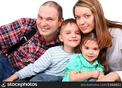 Portrait of parents and two children