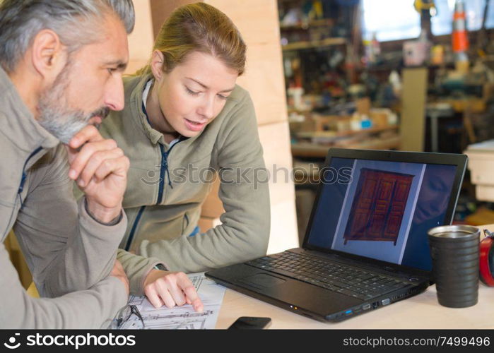 portrait of people and furniture business