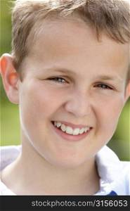 Portrait Of Pre-Teen Boy Smiling