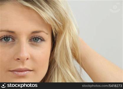 Portrait of pretty blond girl