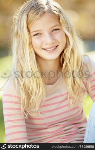 Portrait Of Pretty Girl In Countryside