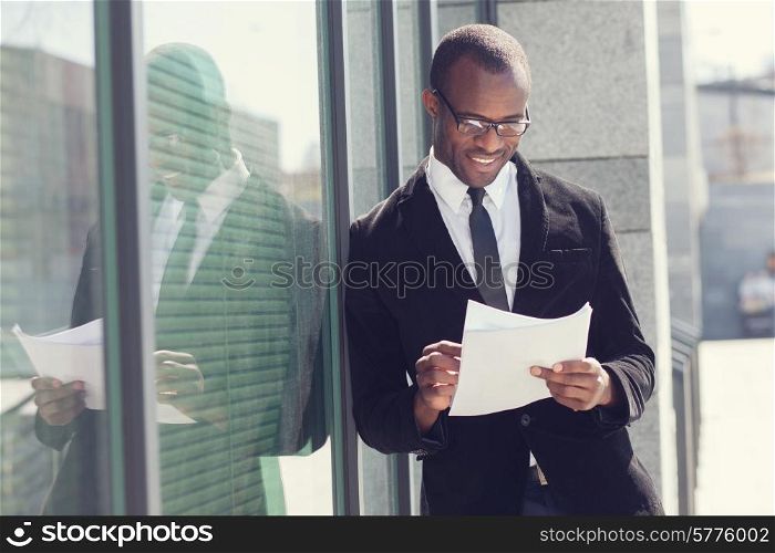 portrait of realtor with papers