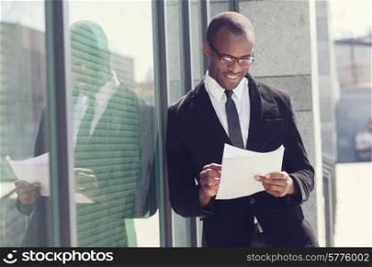 portrait of realtor with papers