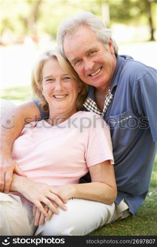 Portrait Of Romantic Senior Couple In Park