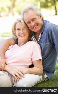 Portrait Of Romantic Senior Couple In Park